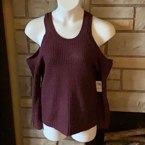 Charlotte Russe cold shoulder sweater